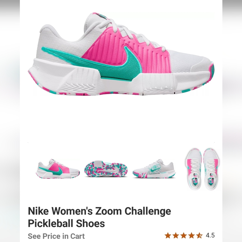 Nike Womens Zoom Challenge Pickleball Shoes 9